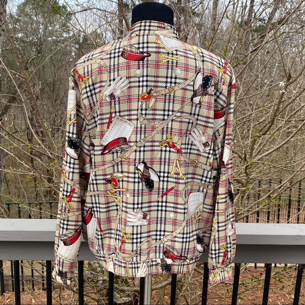 Vintage 80s 90s Novelty Golf Print Bomber Jacket - Picture 4 of 11